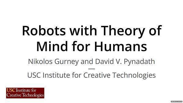 Robots with Theory of Mind for Humans: A Survey