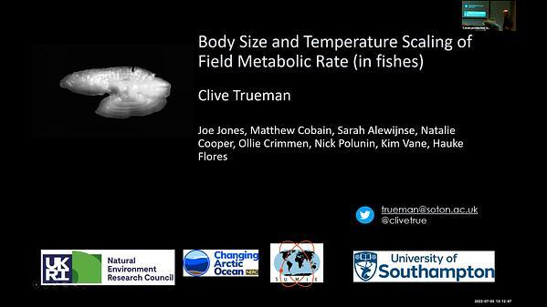 Body size and temperature scaling of field metabolic rate in wild marine fishes