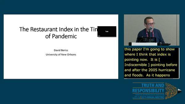 The Restaurant Index in the Time of Pandemic