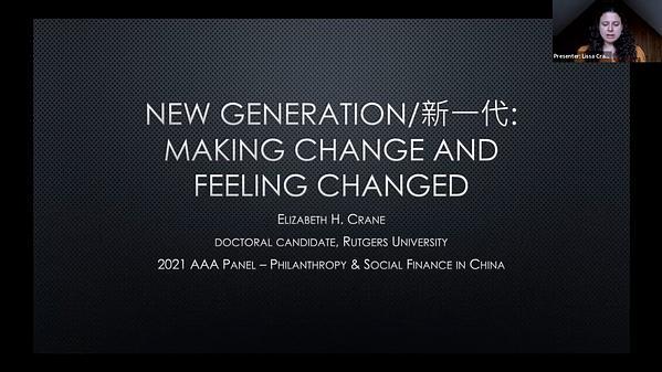 New Generation of Philanthropists in China: Making Change and Feeling Changed