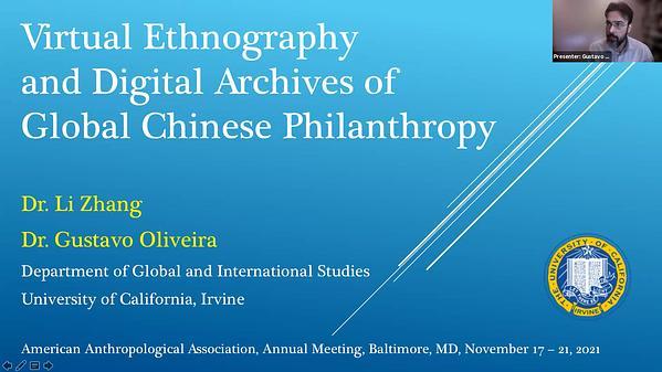 Virtual ethnography and digital archives of global Chinese philanthropy