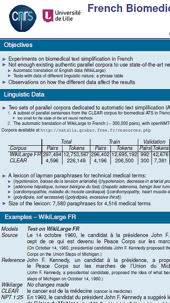 French Biomedical Text Simplification: When Small and Precise Helps