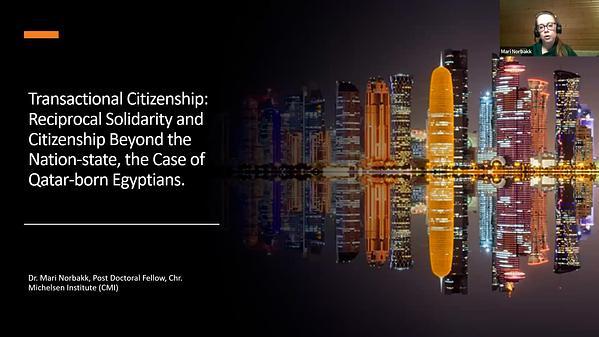 Transactional Citizenship: Reciprocal Solidarity and Citizenship Beyond the Nation-state, the Case of Qatar-born Egyptians.