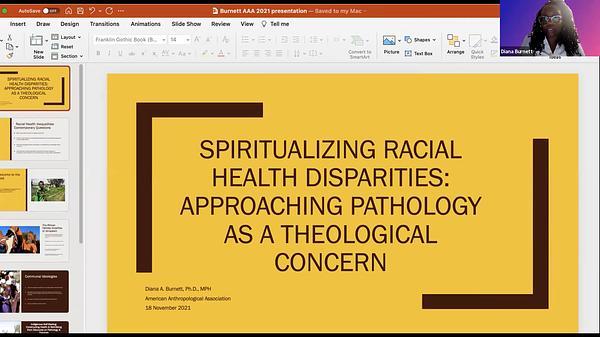 Spiritualizing Racial Health Disparities: Approaching Pathology as a Theological Concern