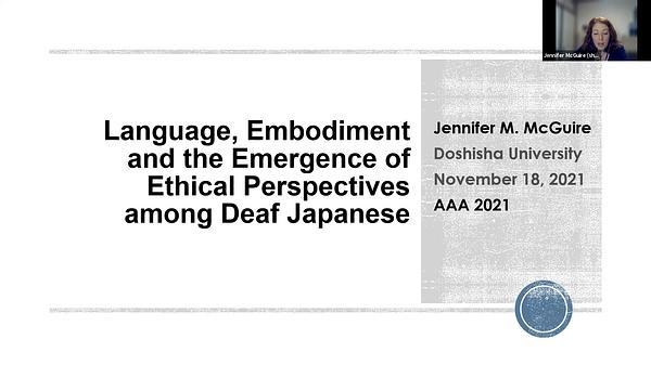 Language Embodiment and the Emergence of Ethical Perspectives among Deaf Japanese