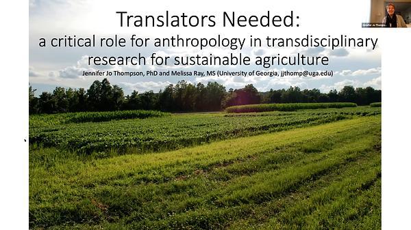 Translators needed: The need for anthropology in transdisciplinary research for sustainable agriculture