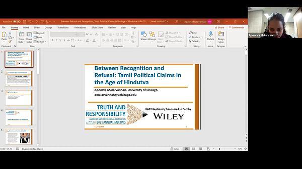 Between Refusal and Recognition: Tamil Political Claims in the Age of Hindutva