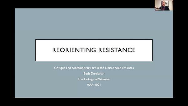 Reorienting resistance: critique and contemporary art in the United Arab Emirates