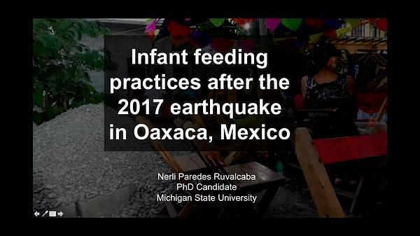 Infant formula donation and infant feeding practices after the 2017 earthquake in Oaxaca, Mexico: Implications for maternal and infant health