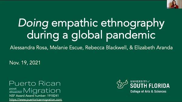 Doing empathic ethnography during a global pandemic