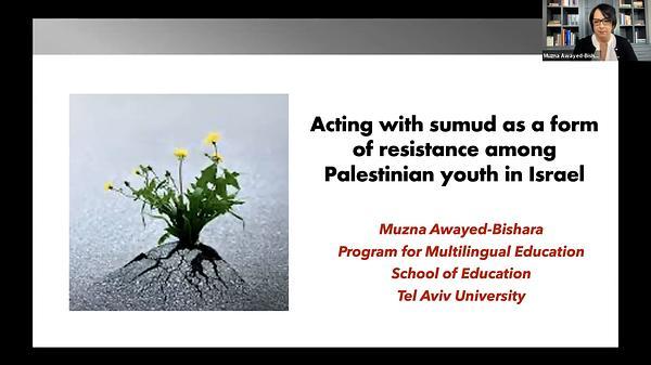 Acting with sumud as a form of resistence song Palestinian youth in Israel