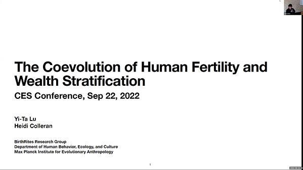 The coevolution of human fertility and wealth stratification