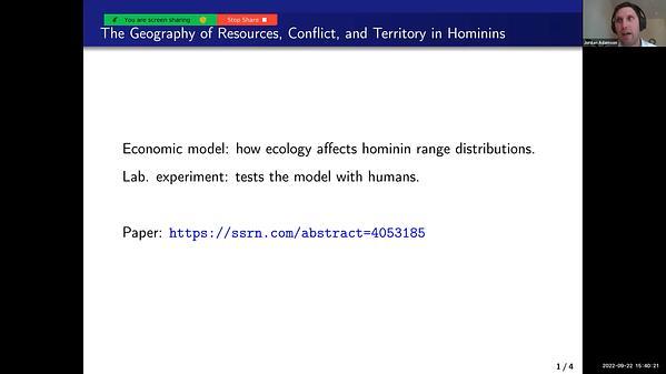 The Geography of Resources, Conflict, and Territory in Hominins