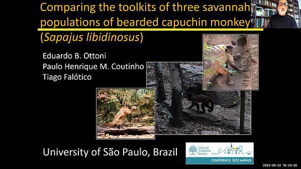 Comparing the toolkits of three savannah populations of bearded capuchin monkeys (Sapajus libidinosus): environmental and traditional factors.