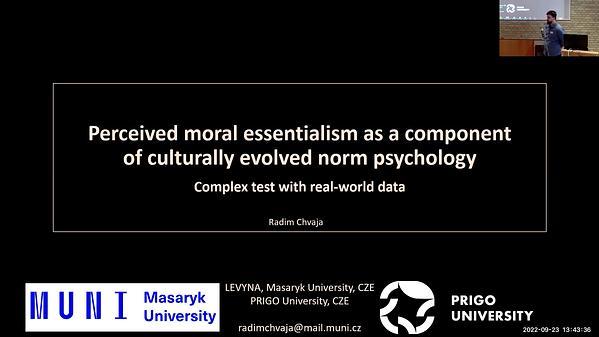 Moral absolutism as a component of norm psychology: The relationship between moral perception and compliance with norms