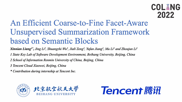 An Efficient Coarse-to-Fine Facet-Aware Unsupervised Summarization Framework based on Semantic Blocks