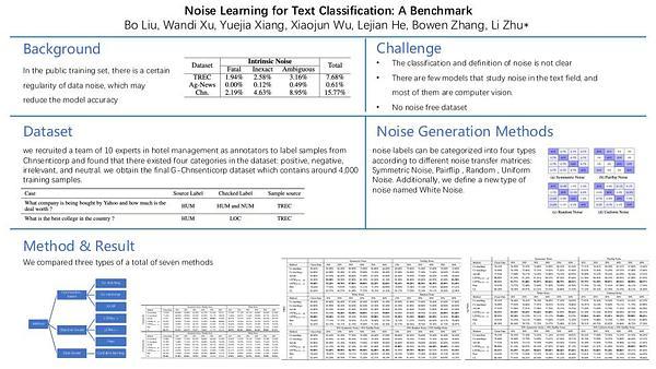 Noise Learning for Text Classification: A Benchmark