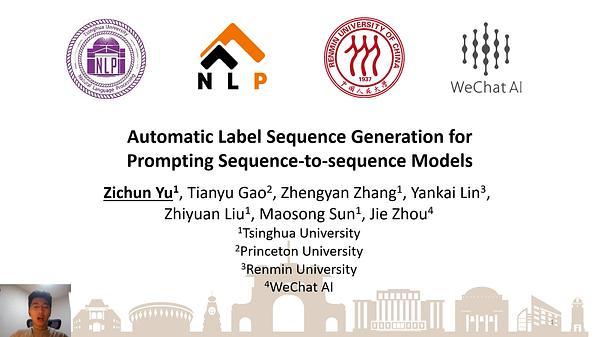 Automatic Label Sequence Generation for Prompting Sequence-to-sequence Models