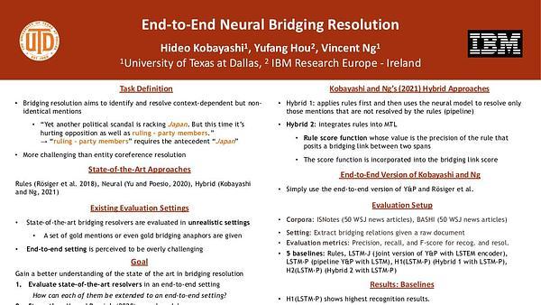 End-to-End Neural Bridging Resolution