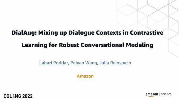 DialAug: Mixing up Dialogue Contexts in Contrastive Learning for Robust Conversational Modeling