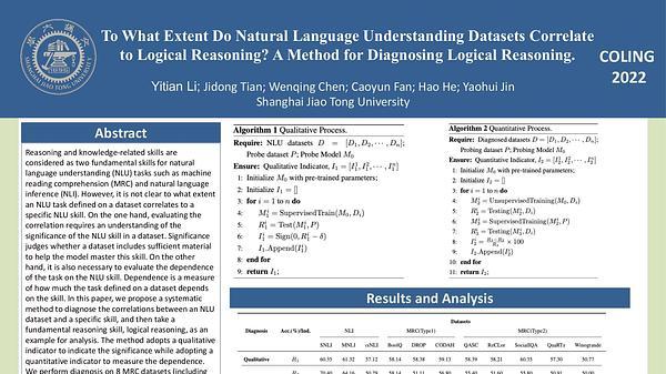 To What Extent Do Natural Language Understanding Datasets Correlate to Logical Reasoning? A Method for Diagnosing Logical Reasoning.