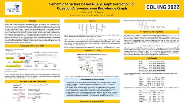 Semantic Structure based Query Graph Prediction for Question Answering over Knowledge Graph