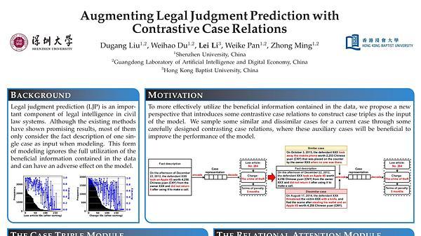 Augmenting Legal Judgment Prediction with Contrastive Case Relations