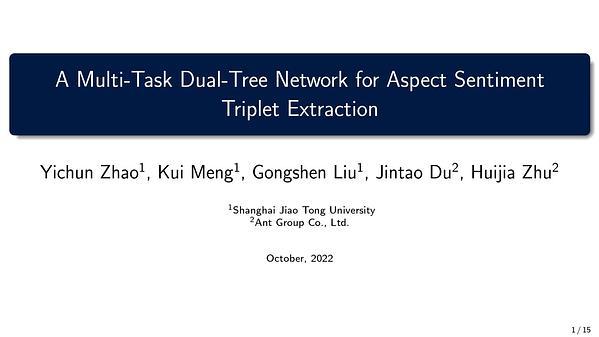 A Multi-Task Dual-Tree Network for Aspect Sentiment Triplet Extraction