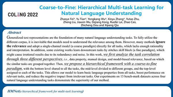 Coarse-to-Fine: Hierarchical Multi-task Learning for Natural Language Understanding