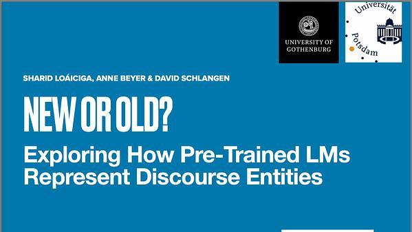 New or Old? Exploring How Pre-Trained Language Models Represent Discourse Entities