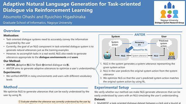 Adaptive Natural Language Generation for Task-oriented Dialogue via Reinforcement Learning