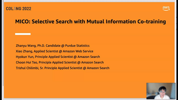 MICO: Selective Search with Mutual Information Co-training