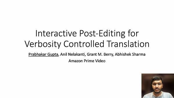 Interactive Post-Editing for Verbosity Controlled Translation
