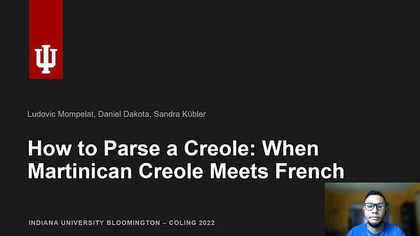 How to Parse a Creole: When Martinican Creole Meets French