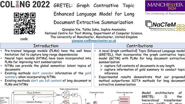 GRETEL: Graph Contrastive Topic Enhanced Language Model for Long Document Extractive Summarization