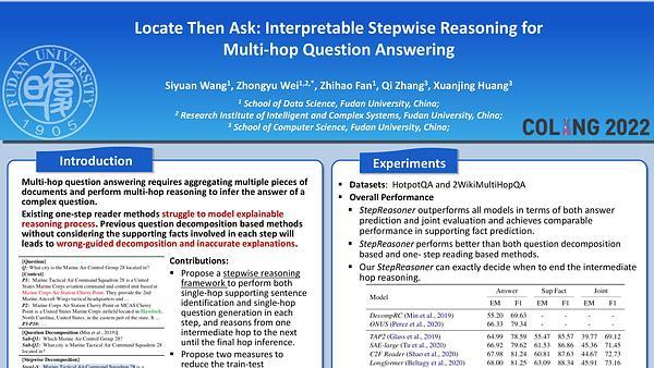 Locate Then Ask: Interpretable Stepwise Reasoning for Multi-hop Question Answering