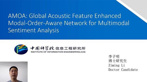 AMOA: Global Acoustic Feature Enhanced Modal-Order-Aware Network for Multimodal Sentiment Analysis