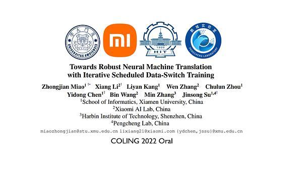 Towards Robust Neural Machine Translation with Iterative Scheduled Data-Switch Training