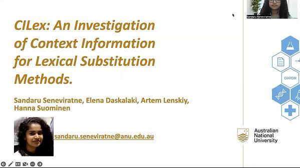 CILex: An Investigation of Context Information for Lexical Substitution Methods