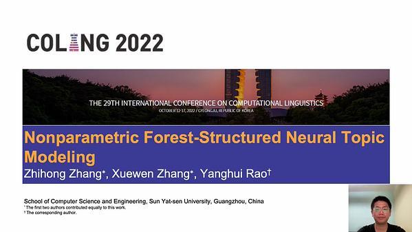 Nonparametric Forest-Structured Neural Topic Modeling