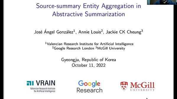 Source-summary Entity Aggregation in Abstractive Summarization