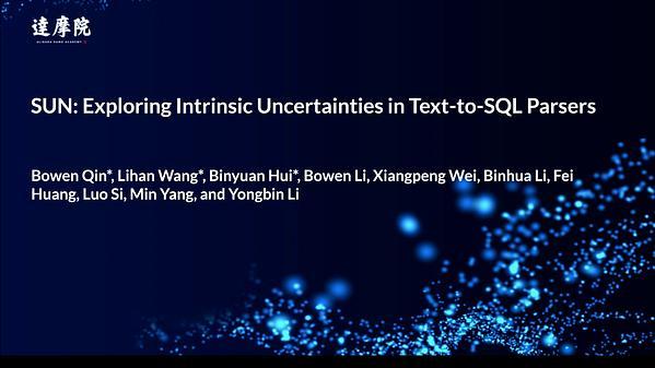 SUN: Exploring Intrinsic Uncertainties in Text-to-SQL Parsers