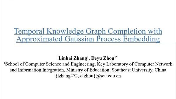 Temporal Knowledge Graph Completion with Approximated Gaussian Process Embedding