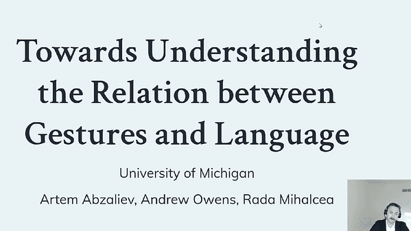 Towards Understanding the Relation between Gestures and Language