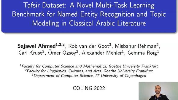 Tafsir Dataset: A Novel Multi-Task Benchmark for Named Entity Recognition and Topic Modeling in Classical Arabic Literature