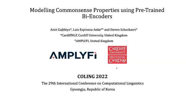 Modelling Commonsense Properties using Pre-Trained Bi-Encoders
