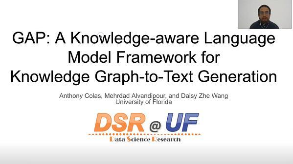 GAP: A Graph-aware Language Model Framework for Knowledge Graph-to-Text Generation