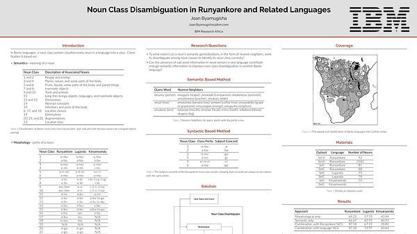 Noun Class Disambiguation in Runyankore and Related Languages