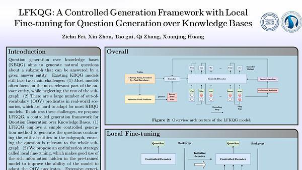 LFKQG: A Controlled Generation Framework with Local Fine-tuning for Question Generation over Knowledge Bases