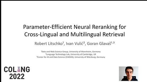 Parameter-Efficient Neural Reranking for Cross-Lingual and Multilingual Retrieval
